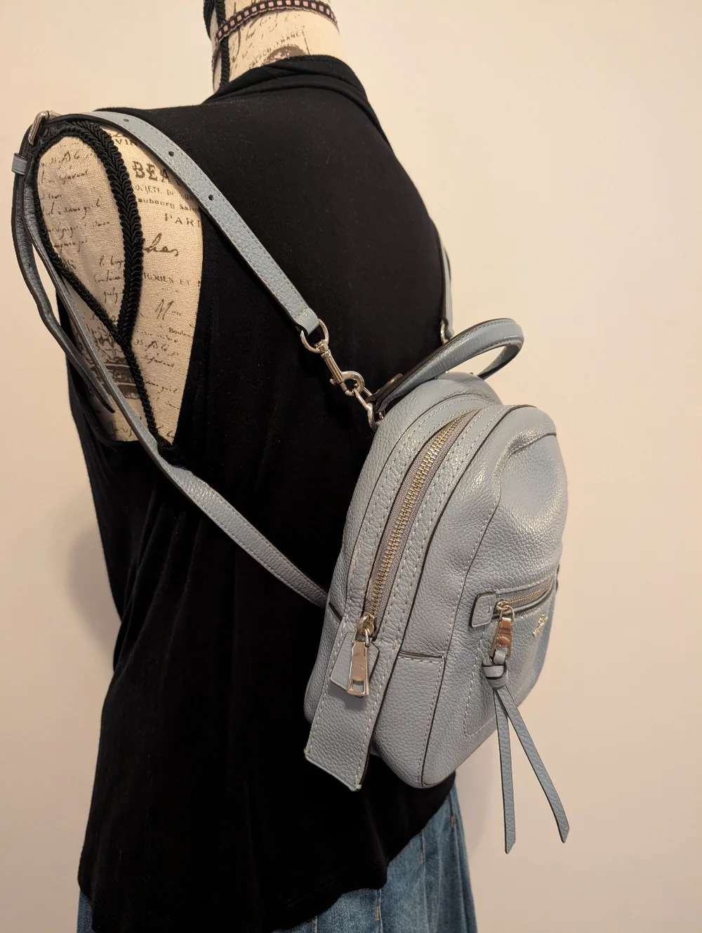 Coach Andi Mini Backpack Blue Pebbled Leather F30530 - Picture 4 of 12